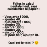 Ce calcul mental paraît enfantin… pourtant il trompe presque tout le monde calcul